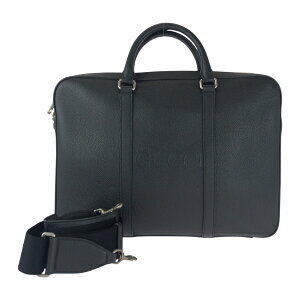 GUCCI black leather business bag briefcase